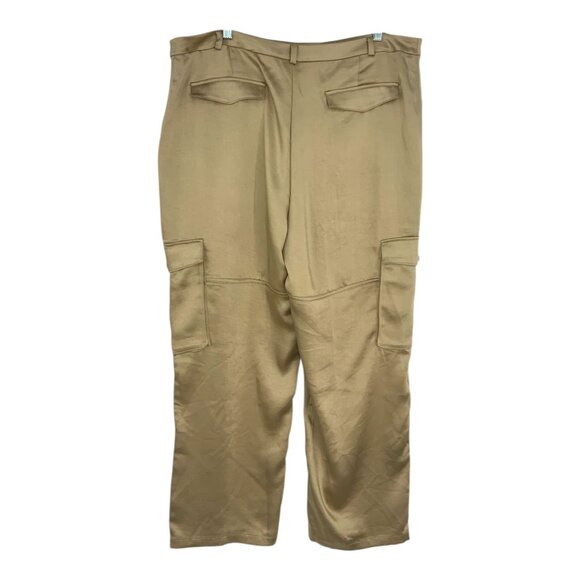 Open Edit Satin Cargo Pants Champagne Size 18 NWOT $80 - Picture 9 of 9